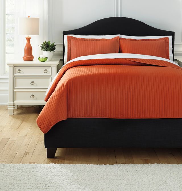 Signature Design by Ashley® Raleda Orange King Coverlet Set-2