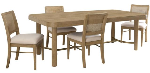 Coaster® Arini 5-Piece Cream/Sand Wash Extension Leaf Dining Table Set-0