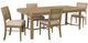 Coaster® Arini 5-Piece Cream/Sand Wash Extension Leaf Dining Table Set-0