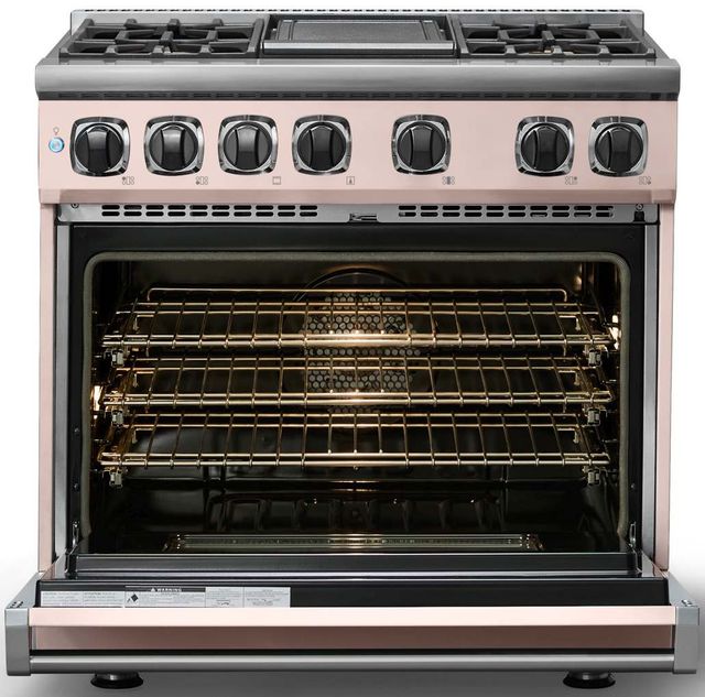 Viking® 7 Series 36" Blush Pro Style Dual Fuel Range with Griddle-1