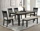 Crown Mark Folio Gray Dining Table with Black Base-1
