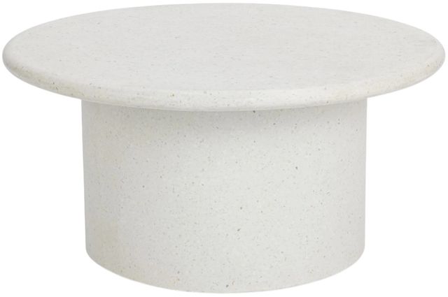 Classic Home Nysa White 40"W Concrete Outdoor End Table-0