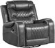 Homelegance® Putnam Gray Manual Swivel Glider Recliner-0