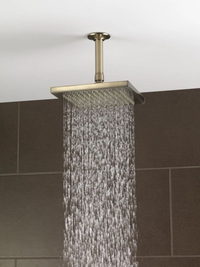 Brizo Essential™ Brilliance® Luxe Gold® 8" Linear Square Single-Function Raincan Shower Head-2