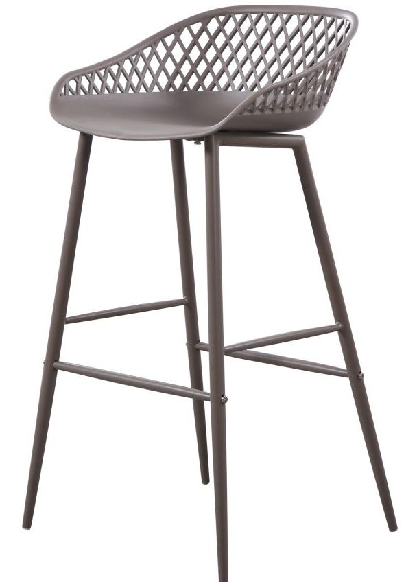 Moe's Home Collection Piazza Grey-m2 Outdoor Bar Stool-1