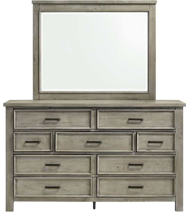 Elements International Sullivan Drift Gray Dresser and Mirror-1