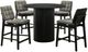 Coaster® Hamlyn 5-Piece Black/Gray Round Counter Dining Set-0