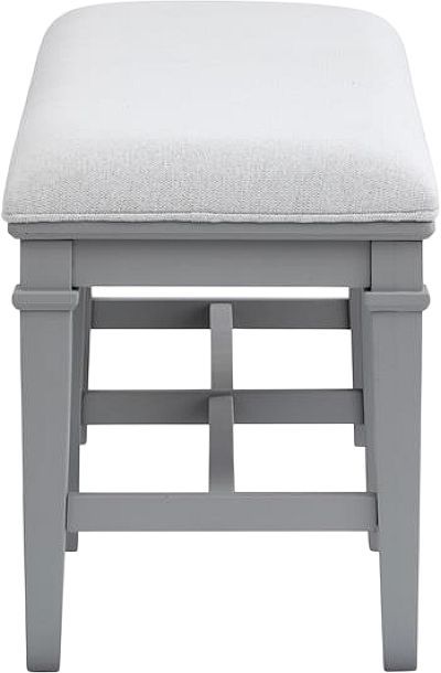 Magnussen Home® Charleston Harbor Gray/Hoffman Whip Bench with Upholstered Seat-2