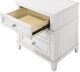 Bernards Nova II White 3-Drawer Nightstand with USB-2