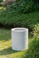 A & B Home White 22" Cylinder Cement Planter-4