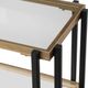 Uttermost® Kentmore Glass Top Console Table with Matte Black and Gold Frame-4