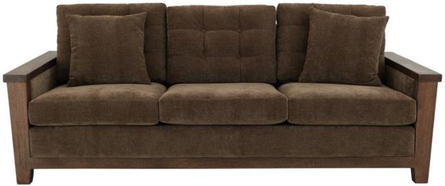 International Furniture Direct Walnut Brown/Reddish Brown Sofa-2