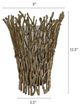 A & B Home Mabrey Gold Branch Glass Candle Holder-2