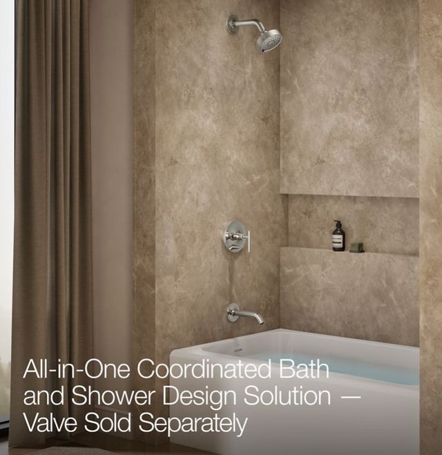 KOHLER® Purist® Rite-Temp® Vibrant Polished Nickel Bath and Shower Trim Kit with Push-Button Diverter and Lever Handle-3