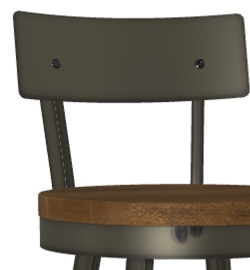Amisco Customizable Lauren Swivel Spectator Stool-1