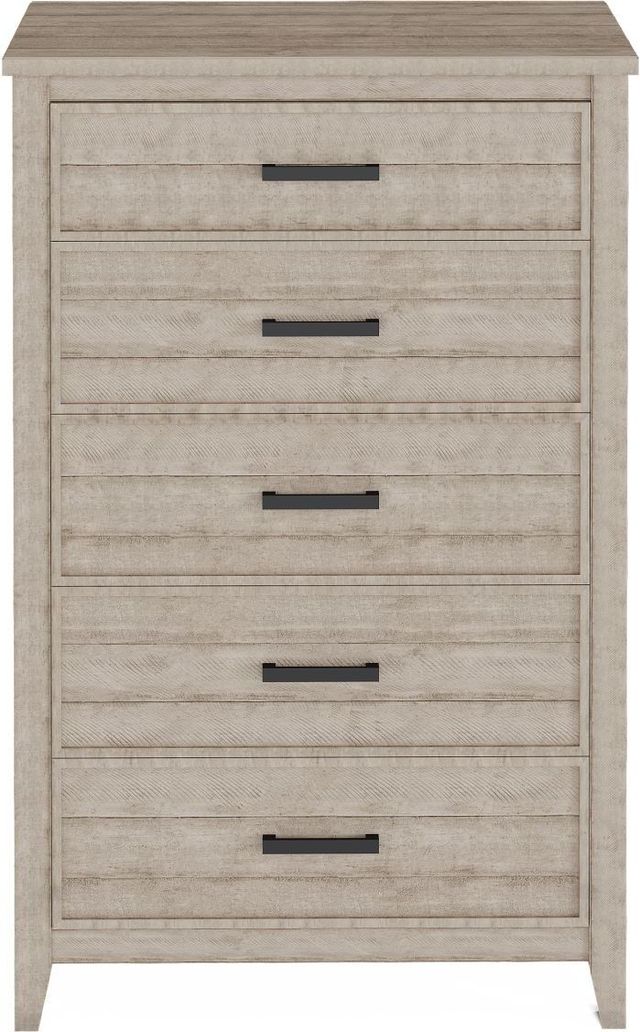 Clearance Flexsteel® Chevron Stone Gray Drawer Chest-4