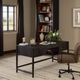 Four Hands Glenview Smoked Black Executive Desk-1