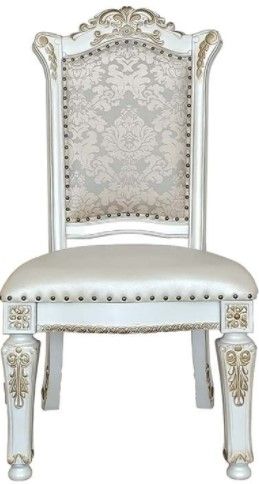 ACME Furniture Vendome 2-Piece Antique Pearl/Beige Side Chair Set-1
