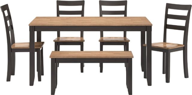 Signature Design by Ashley® Gesthaven Natural/Brown 6-Piece Dining Set-1