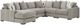 Benchcraft® Aslan Court 6-Piece Pebble Left-Arm Facing Sectional and Chaise-0