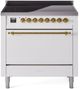 Ilve® Nostalgie II Series 36" White Pro Style Induction Range-0