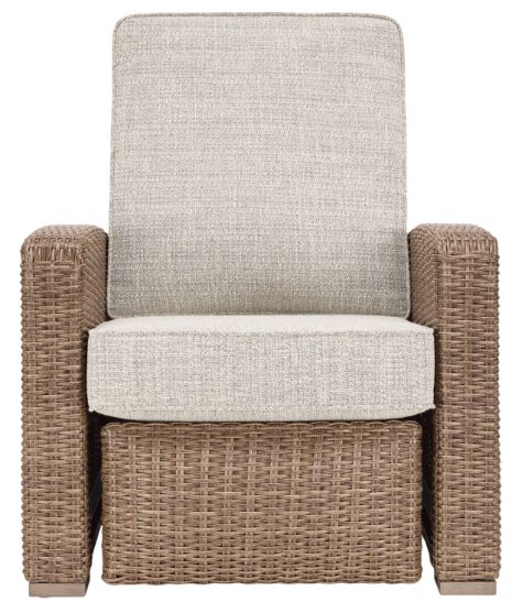 Signature Design by Ashley® Beachcroft Beige Aluminum/Fabric/Resin Outdoor Recliner-2
