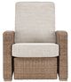 Signature Design by Ashley® Beachcroft Beige Aluminum/Fabric/Resin Outdoor Recliner-2