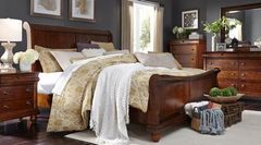 Liberty Furniture Rustic Traditions 5-Piece Rustic Cherry Queen Sleigh Bedroom Set