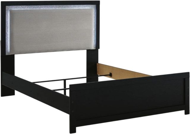 Signature Design by Ashley® Maeling Black Queen Upholstered Panel Bed-3