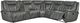 Corinthian Furniture Jordan 6-Piece Charcoal L-Shape Power Reclining Sectional-2