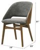ACME Furniture Delmon 2-Piece Dark Walnut/Gray Side Chair Set-2