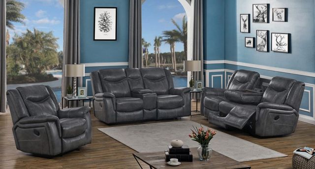 Coaster® Conrad Grey Reclining Sofa-11