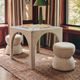 TOV Furniture Tomlin Tan Chenille Mahjong Table-1