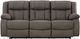Signature Design by Ashley® First Base Gunmetal Reclining Sofa -2