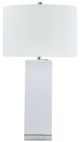 A & B Home Silver/White Table Lamp-0