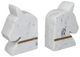 A & B Home 2-Piece White Chess Knight Bookend Set-0