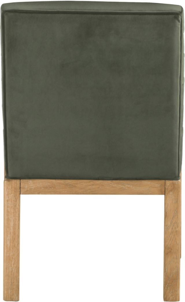 Meridian Furniture Evelyn Green/Natural Velvet Upholstered Side Chair-3
