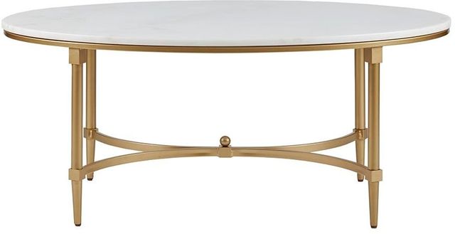 Olliix by Madison Park Signature White/Gold Bordeaux Coffee Table-0
