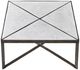 Universal Explore Home™ Abstraction White Cocktail Table with Aged Bronze Base-3