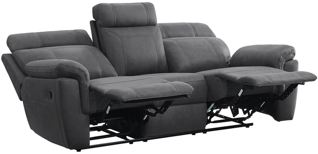 Homelegance® Clifton Gray Double Manual Reclining Sofa-2