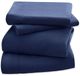 Olliix by Peak Performance Navy Twin 3M Scotchgard Micro Fleece Sheet Set-0