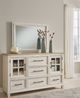 Benchcraft® Shaybrock Antique White/Brown Dresser and Mirror-2