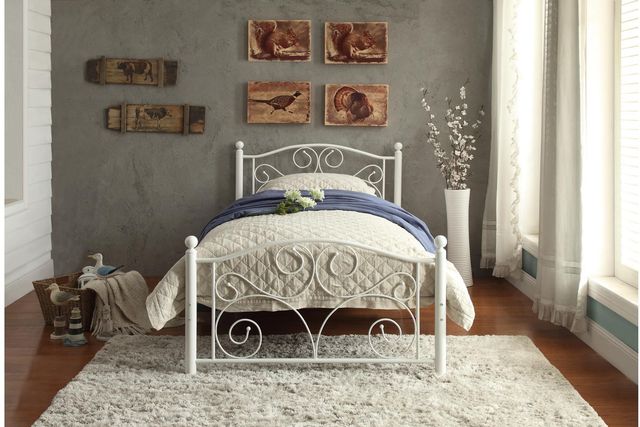 Mazin Furniture Pallina Twin Metal Platform Bed-1