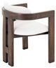International Furniture Direct Raramuri Black/Ivory Upholstered Dining Arm Chair-4