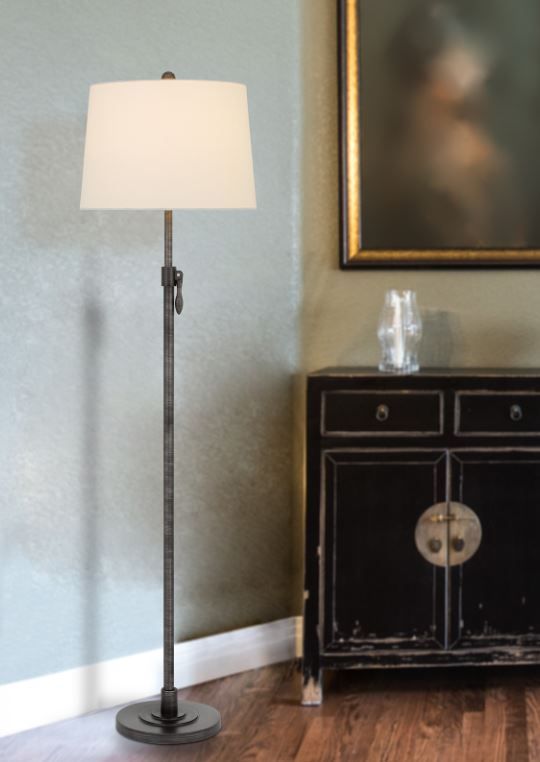 Cal® Lighting & Accessories  Riverwood Antique Silver Floor Lamp-2