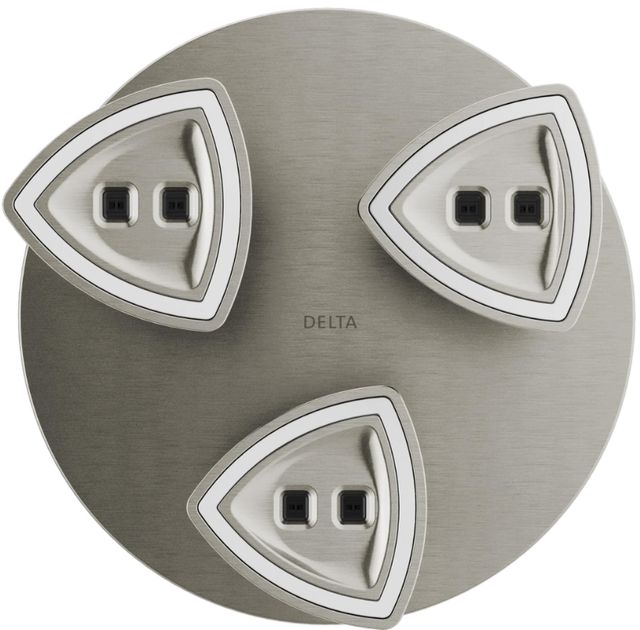 Delta Universal Showering Stainless H2Okinetic® Pendant Raincan Shower Head with LED Light-3