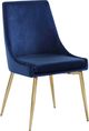Meridian Furniture Karina Navy/Gold Velvet Dining Chair-0