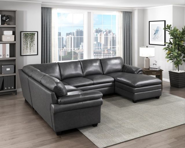 Homelegance® Exton 4-Piece Gray Sectional-1
