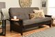 Kodiak Furniture Phoenix Suede Gray/Espresso Full Futon with Mattress-3