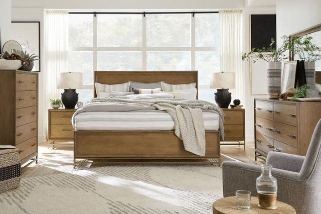 Magnussen Home® Lindon Belgian Wheat and Coffee Bean King Panel Storage Bed-1